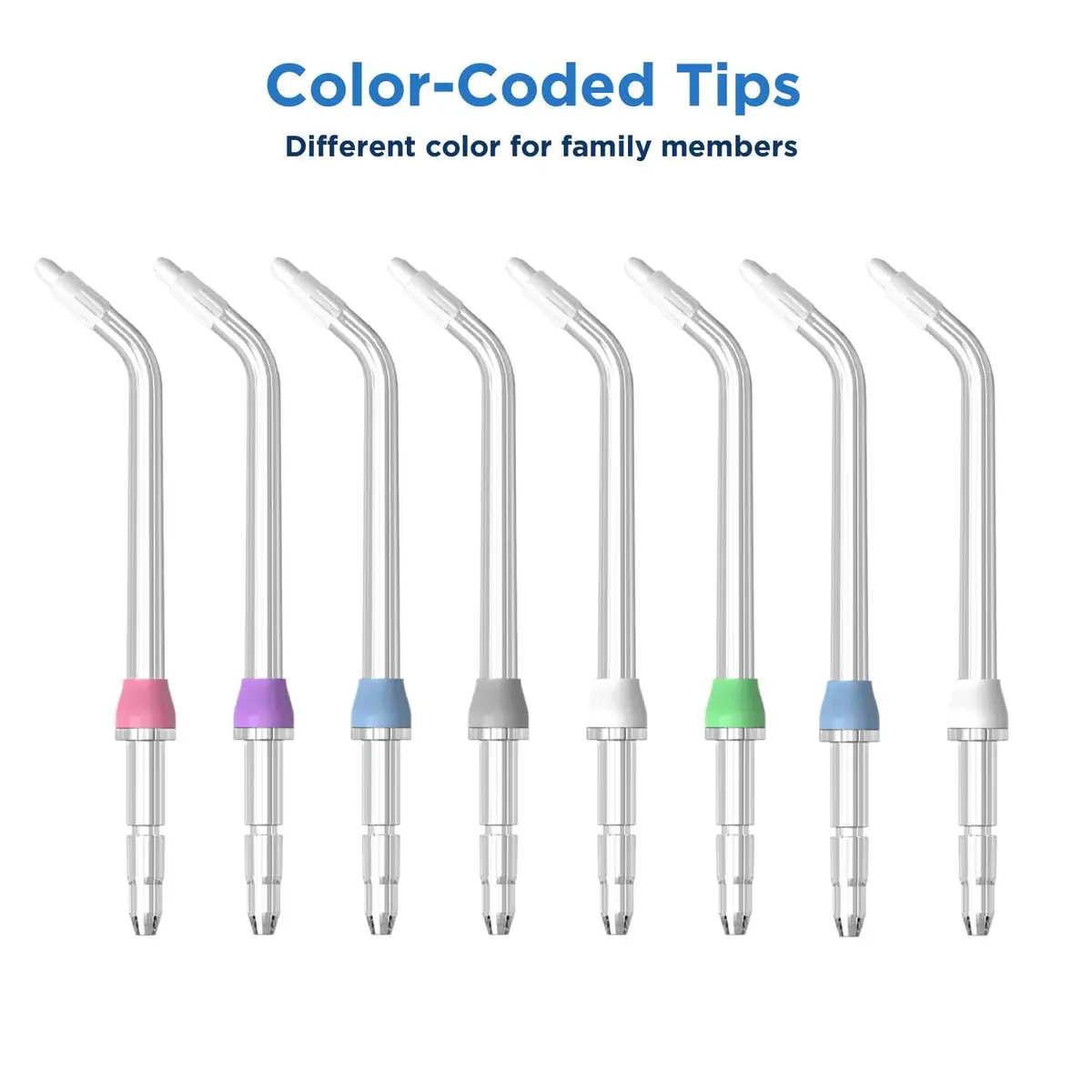 FreFeel Replacement Heads for Waterpik Water Flosser | Universal Orthodontic Tips (8 Pack) - view 5