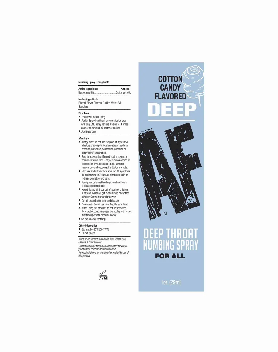Naughty Kitty Kat Deep AF Deep Throat Spray (Cotton Candy) | No Gag Reflex Numbing Spray for Intimate Pleasure - view 3