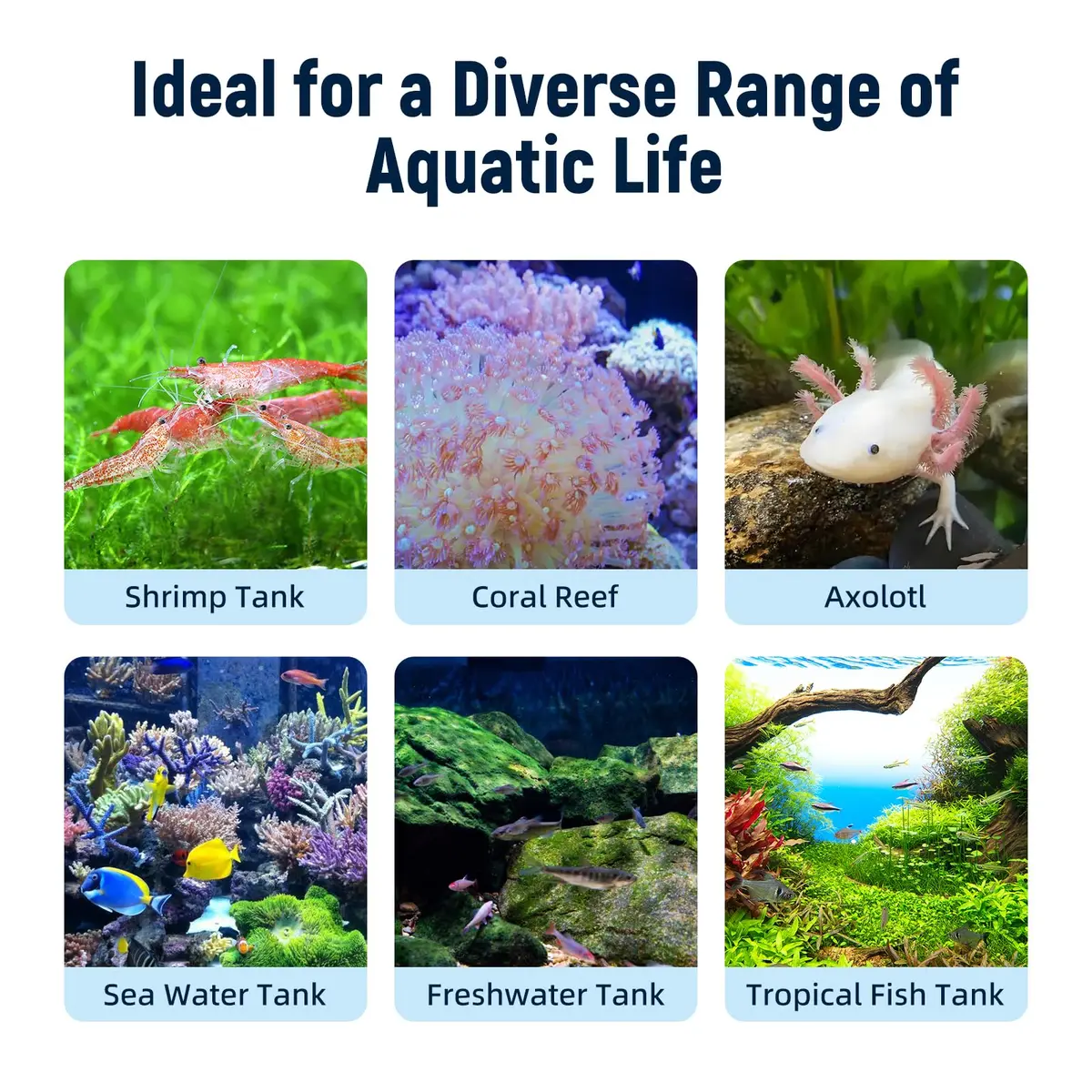 AQUASMITH Aquarium Chiller Fan with Temperature Control | Silent, Auto Start/Stop, 3-Speed Modes for Fish & Coral Tanks - view 8