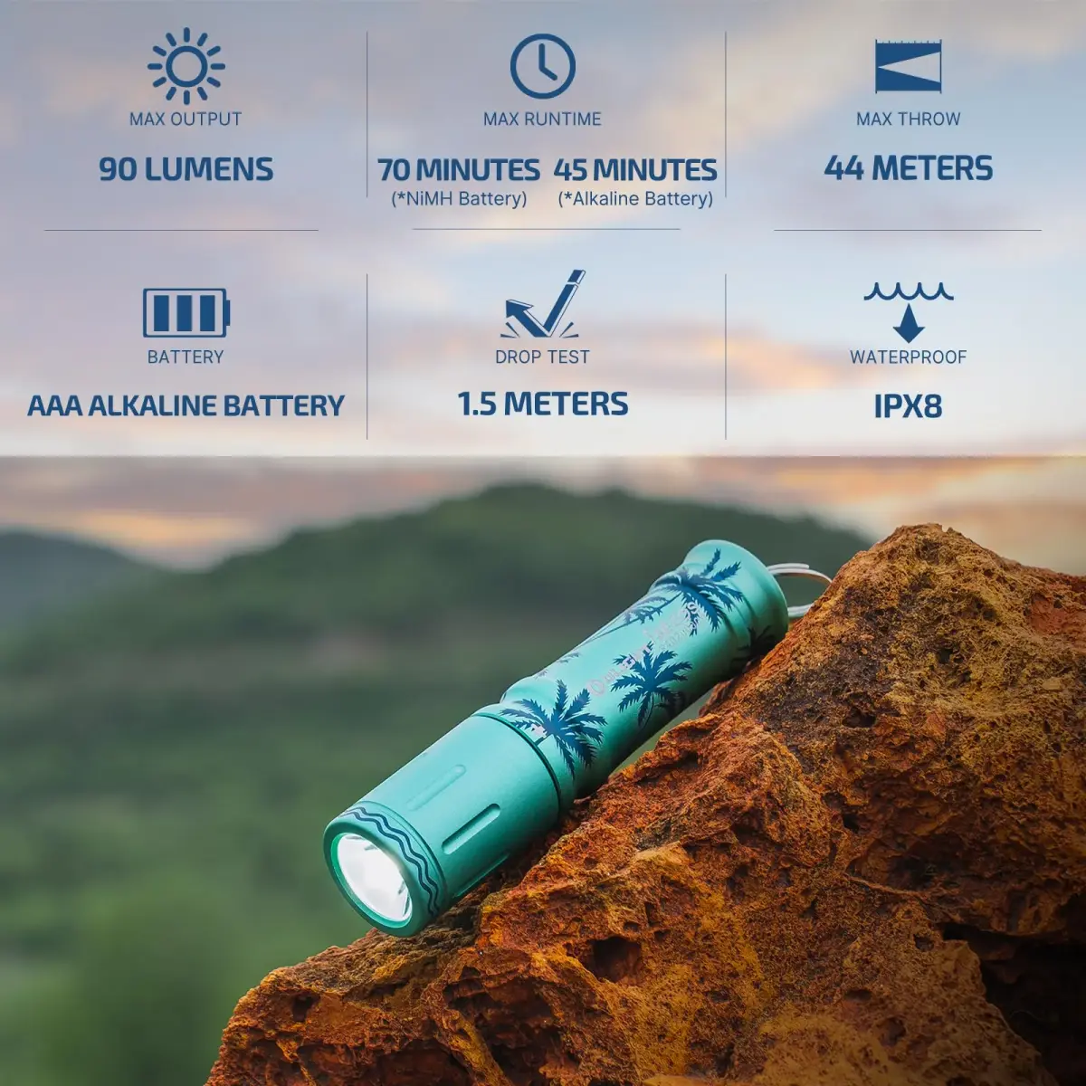 OLIGHT i3E EOS Keychain Flashlight 90 Lumens | Compact EDC Light with AAA Battery - view 2