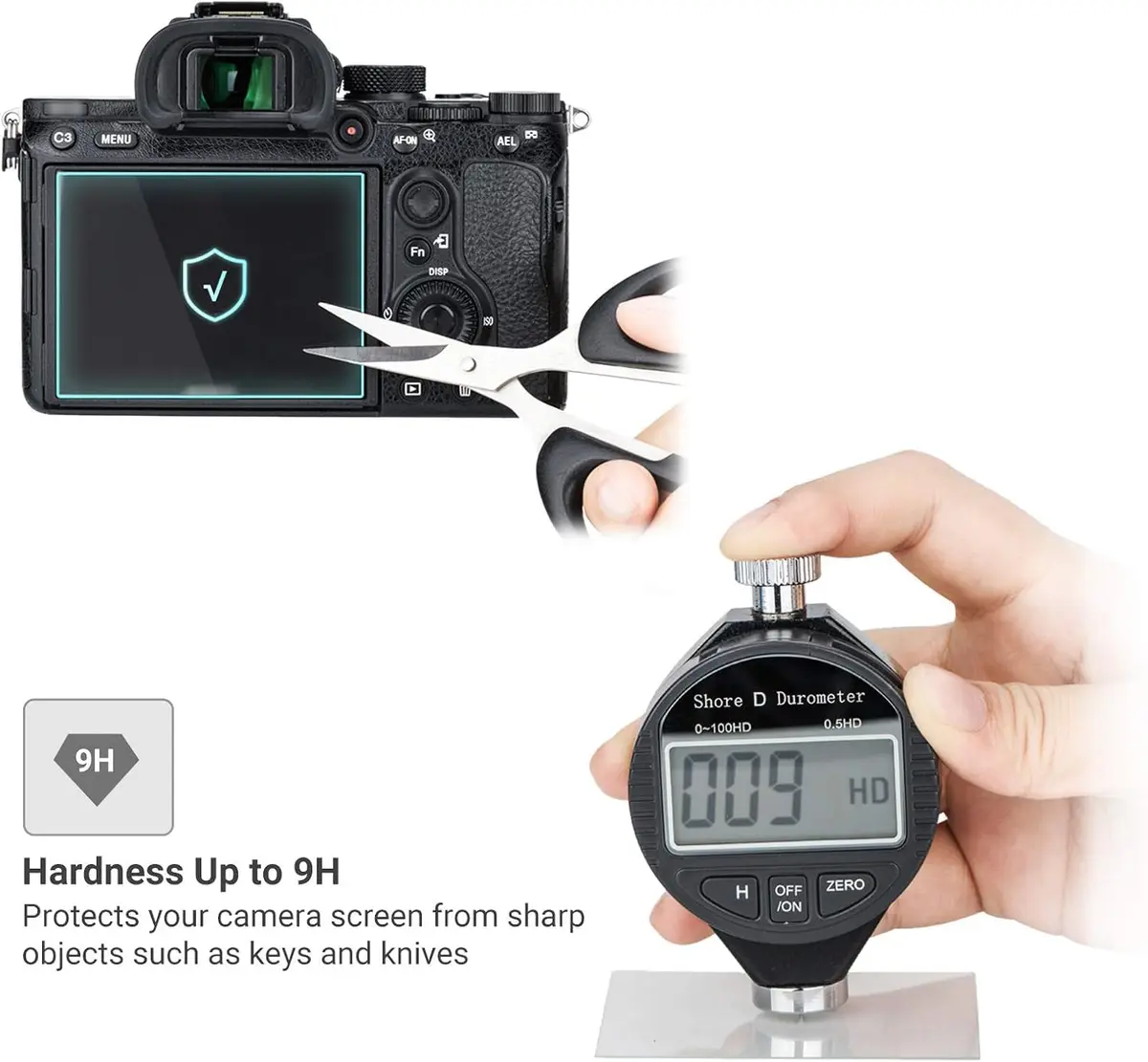 JJC 2 Pack Tempered Glass Screen Protector for Fuji Insta Wide EVO Camera LCD & Lens - 9H Hardness, 95% Clarity - view 2