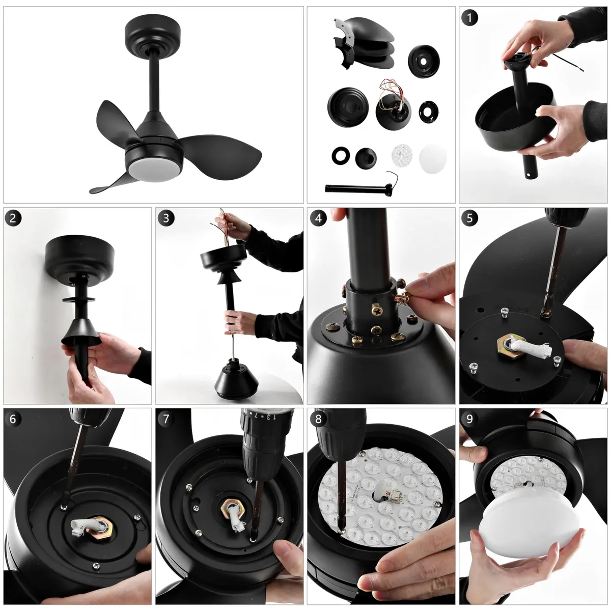 OVAL AIR AIR8000B Albini 22" Contemporary Minimalist Ceiling Fan | 6-Speed Dimmable LED, Remote & App Control - view 5