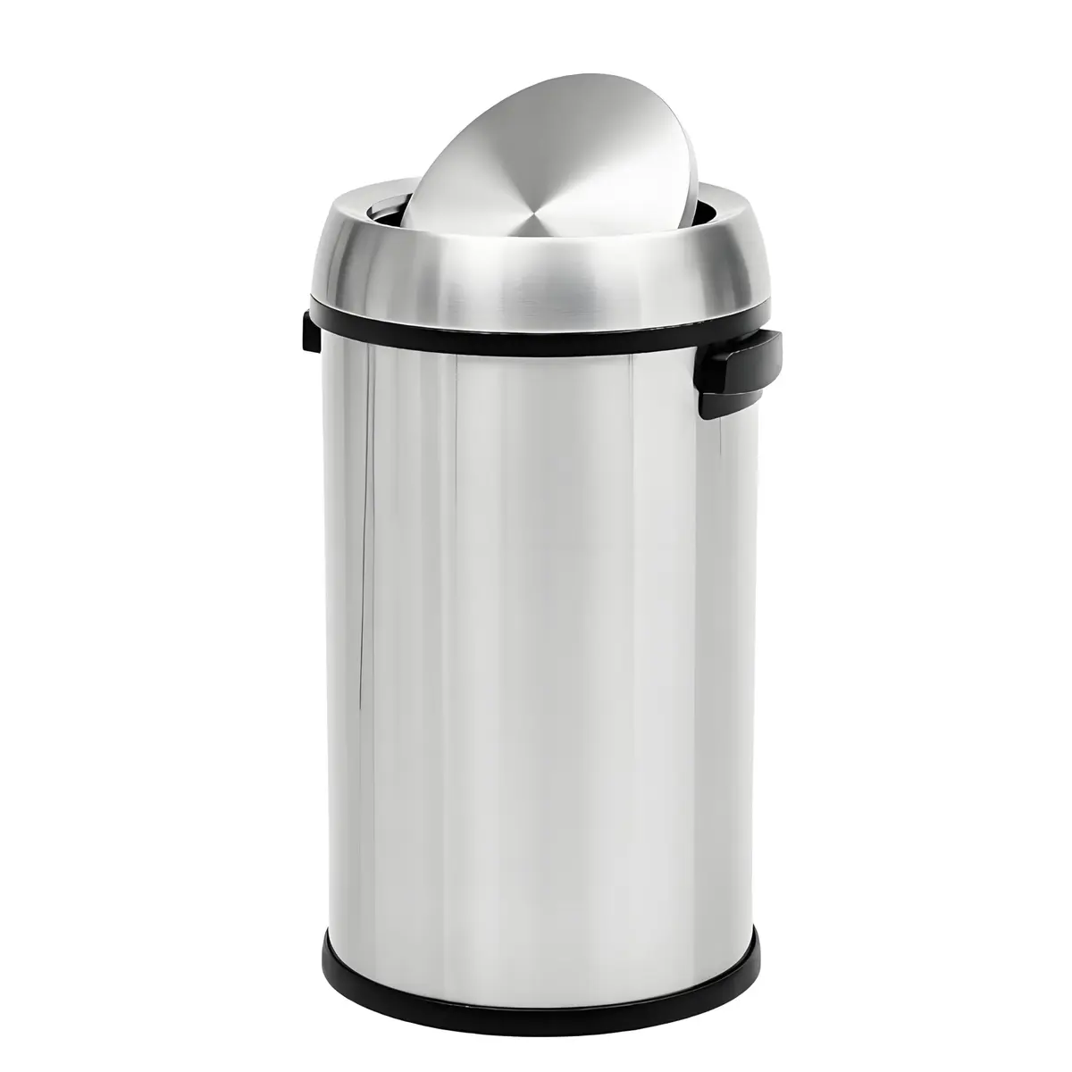 EcoSummer 17 Gal/65L Commercial-Grade Stainless Steel Trash Can | Brushed 304 Stainless Steel Open-Front Waste Bin for Restaurant & Office - main product image