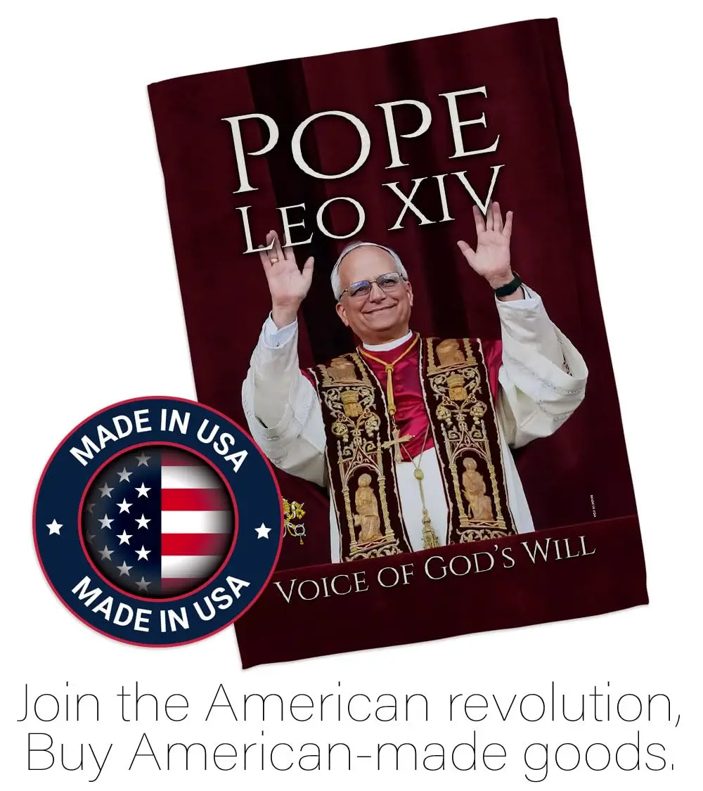 Pope Leo XIV Flag New Era Vatican Memorabilia Garden Flag 13" x 18.5" | Religious Wall Art - view 5