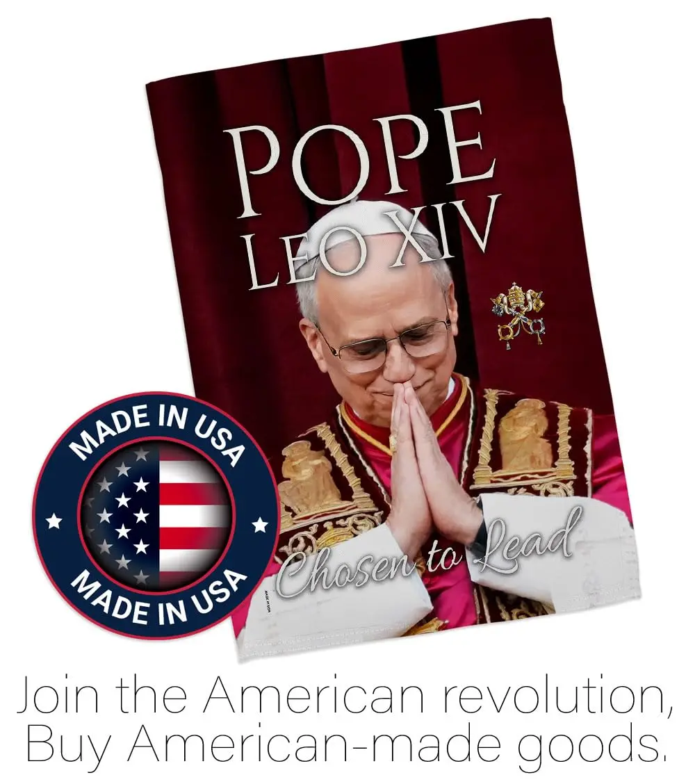 Pope Leo XIV Flag Legacy Banner 28" x 40" | Religious Wall Art with Weather-Resistant Material - view 5