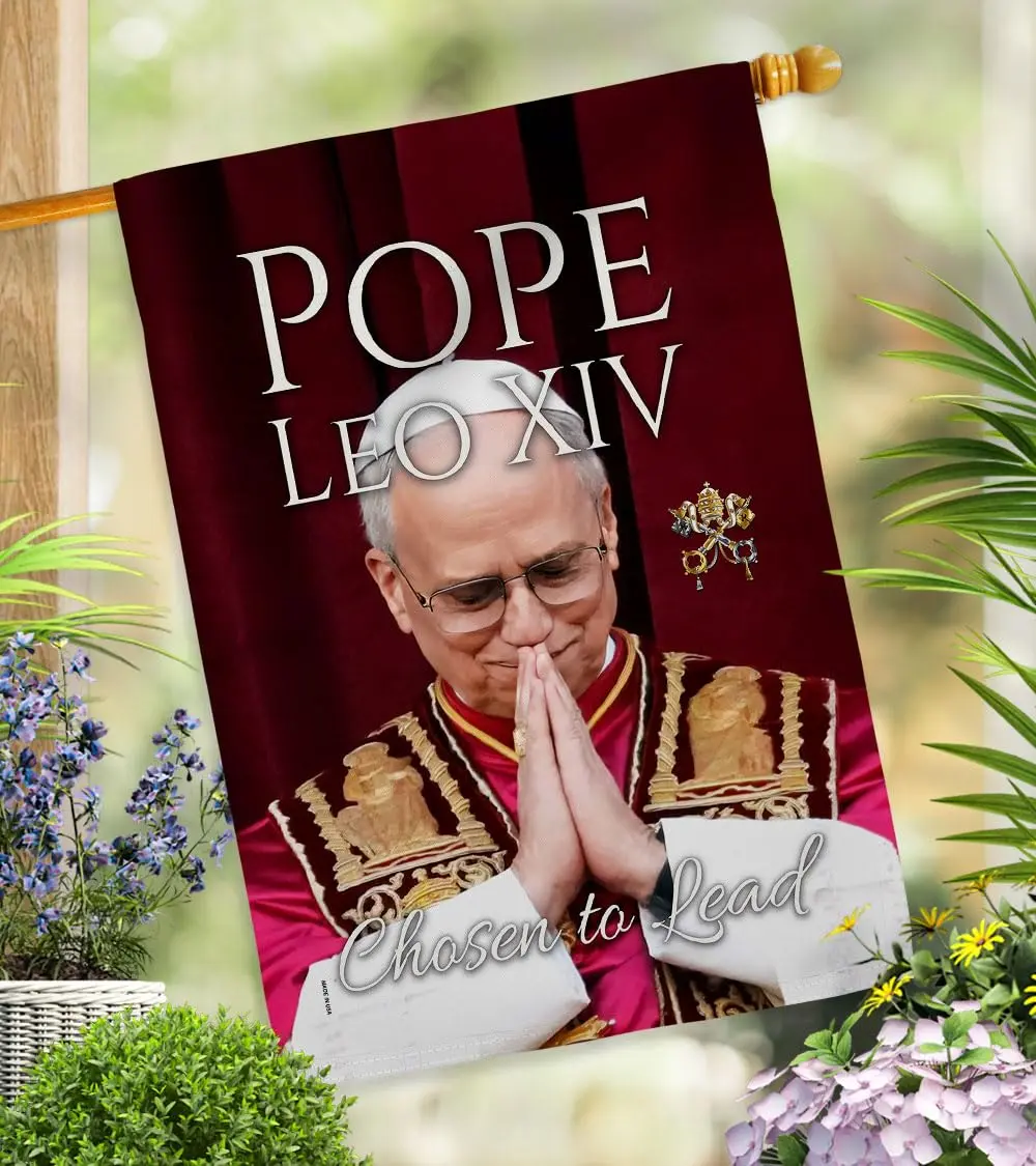 Pope Leo XIV Flag Legacy Banner 28" x 40" | Religious Wall Art with Weather-Resistant Material - view 9