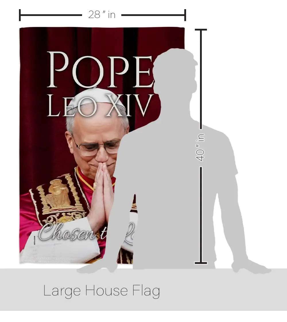 Pope Leo XIV Flag Legacy Banner 28" x 40" | Religious Wall Art with Weather-Resistant Material - view 2