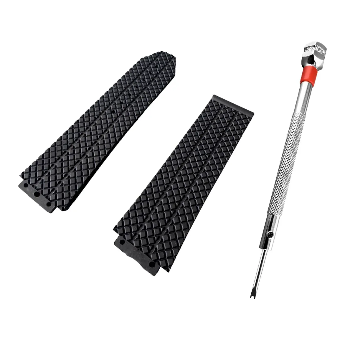 HiCycle2 Rubber Watch Band Strap Replacement for Hublot Fusion 44-45 H Big Bang | 24mm/25mm Black - main product image