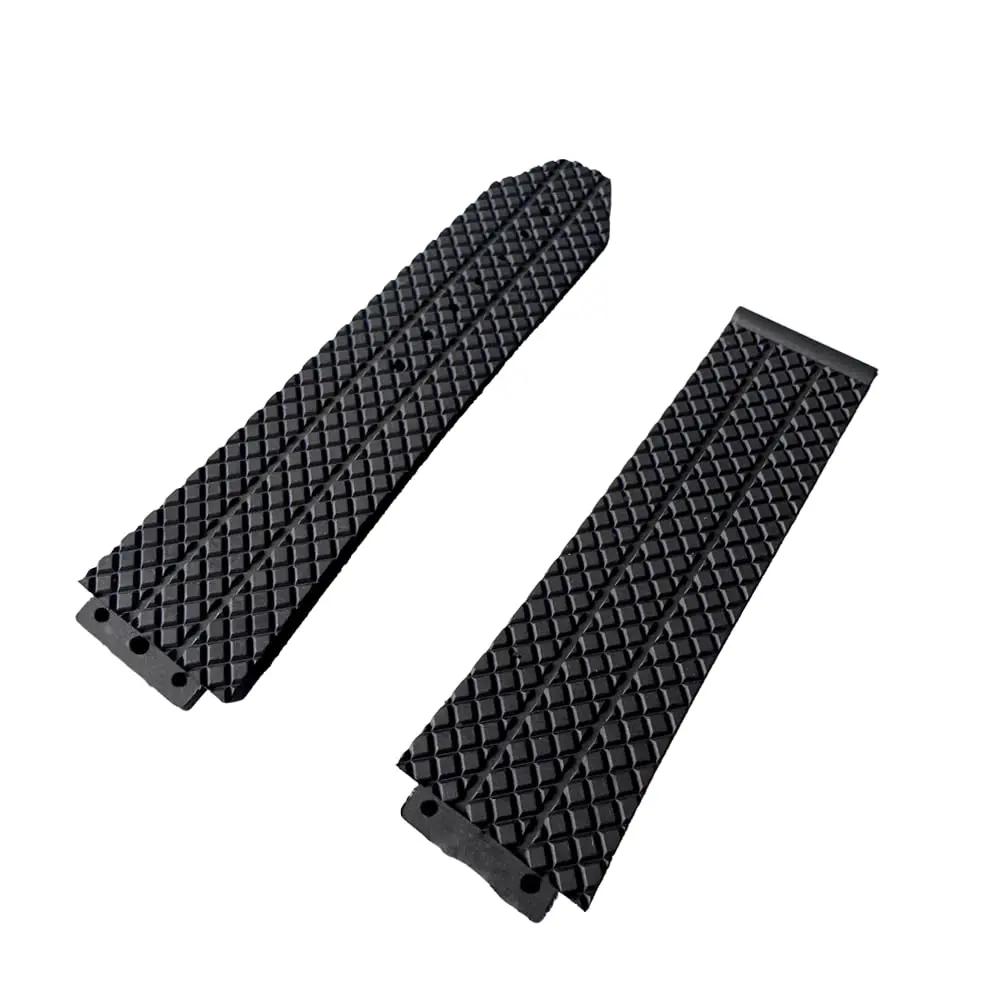 HiCycle2 Rubber Watch Band Strap Replacement for Hublot Fusion 44-45 H Big Bang | 24mm/25mm Black - view 3