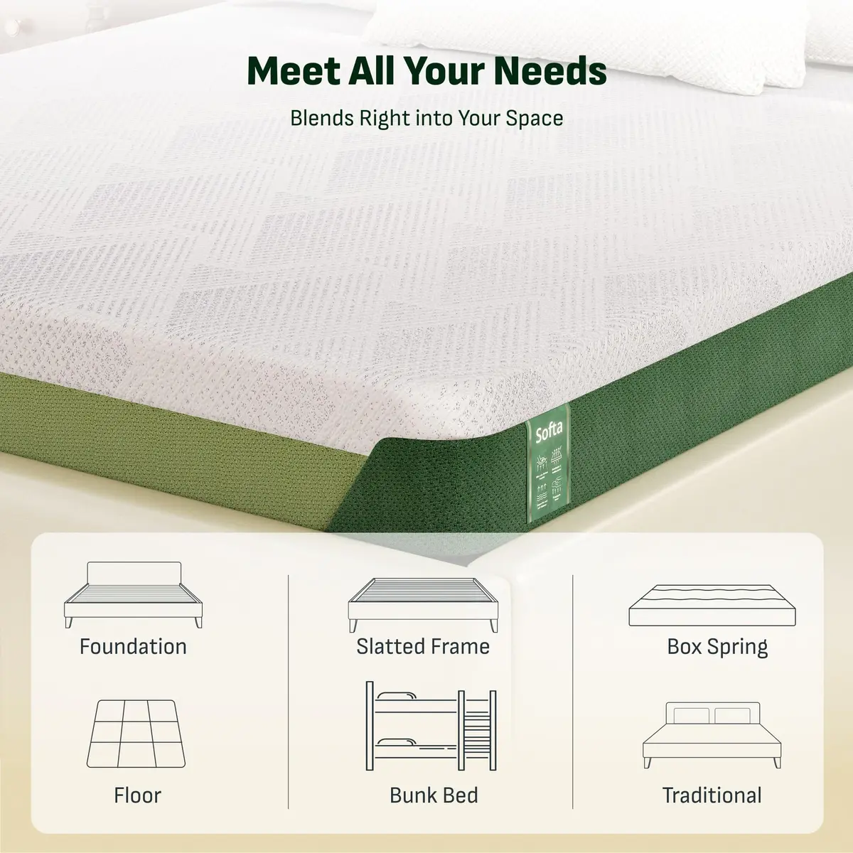 Softa 6" Twin Cooling Gel Memory Foam Mattress | Viscose from Bamboo, CertiPUR-US, OEKO-TEX, 10-Year Warranty - view 7