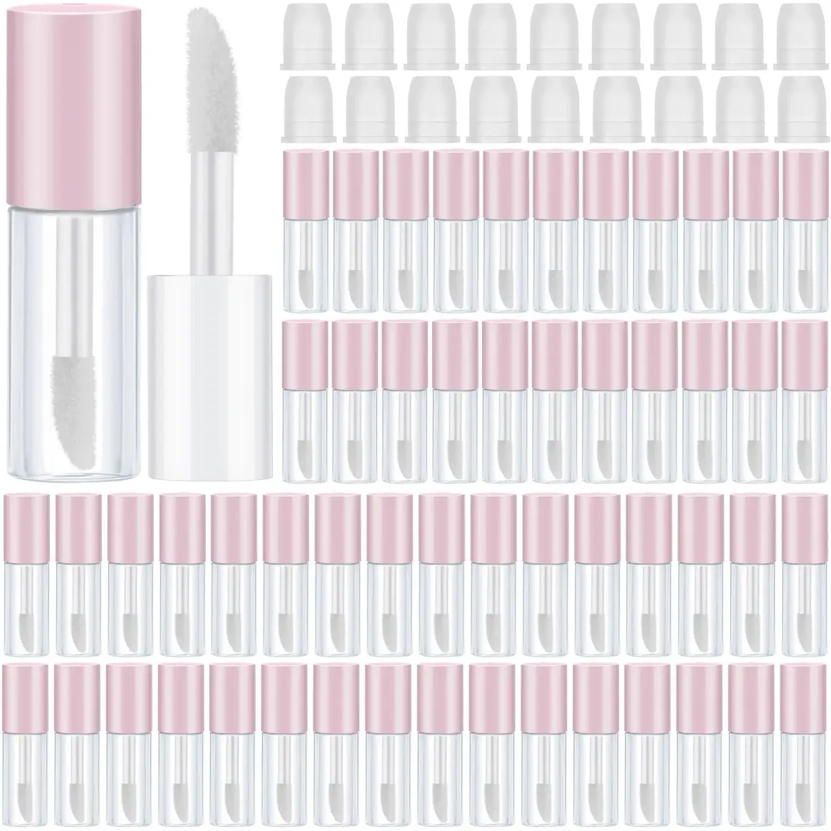 Patelai Clear Mini Lip Gloss Tubes 3ml (0.1 Fl Oz) | 100 Pcs Refillable DIY Cosmetic Containers - main product image