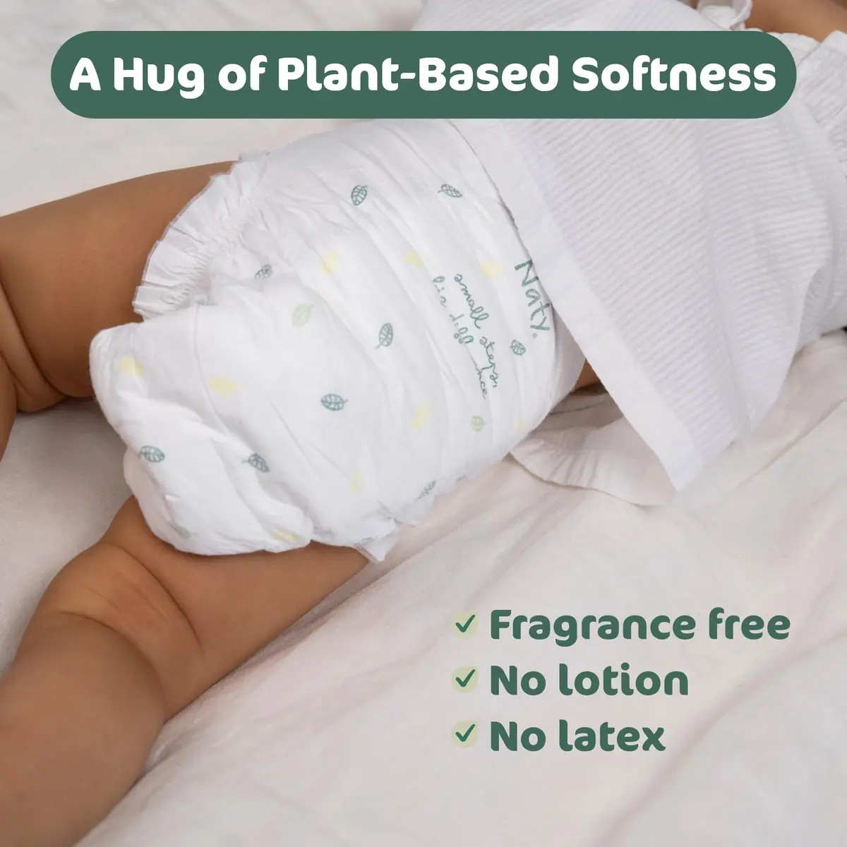 Naty BioEmbrace Newborn Diapers Size 1 | Sensitive Skin, 100 Ct, Plant-Based Comfort - view 4