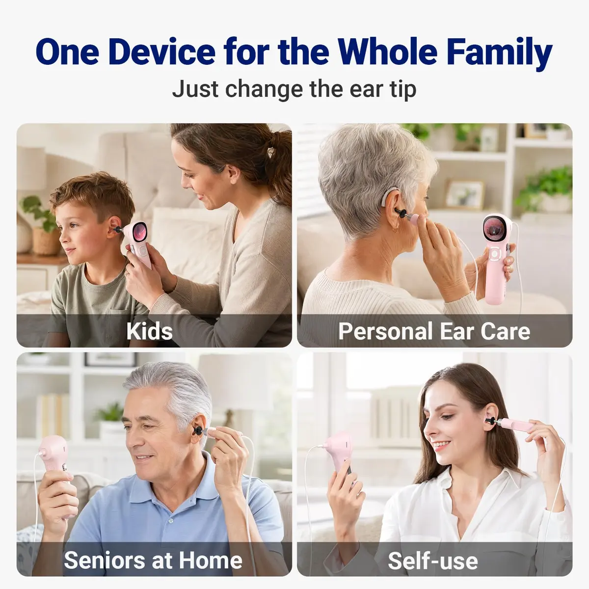 ScopeAround Otoscope with Light No App Needed HD Screen Family Use - view 4
