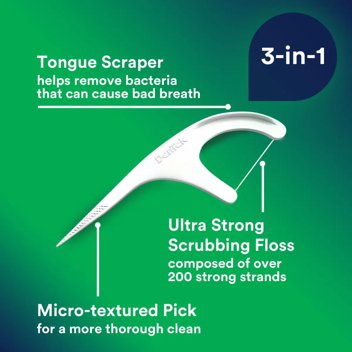 DenTek Advanced Clean Floss Picks 300 Count (150 Count Pack of 2) | Fluoride & Mint Infused - view 4