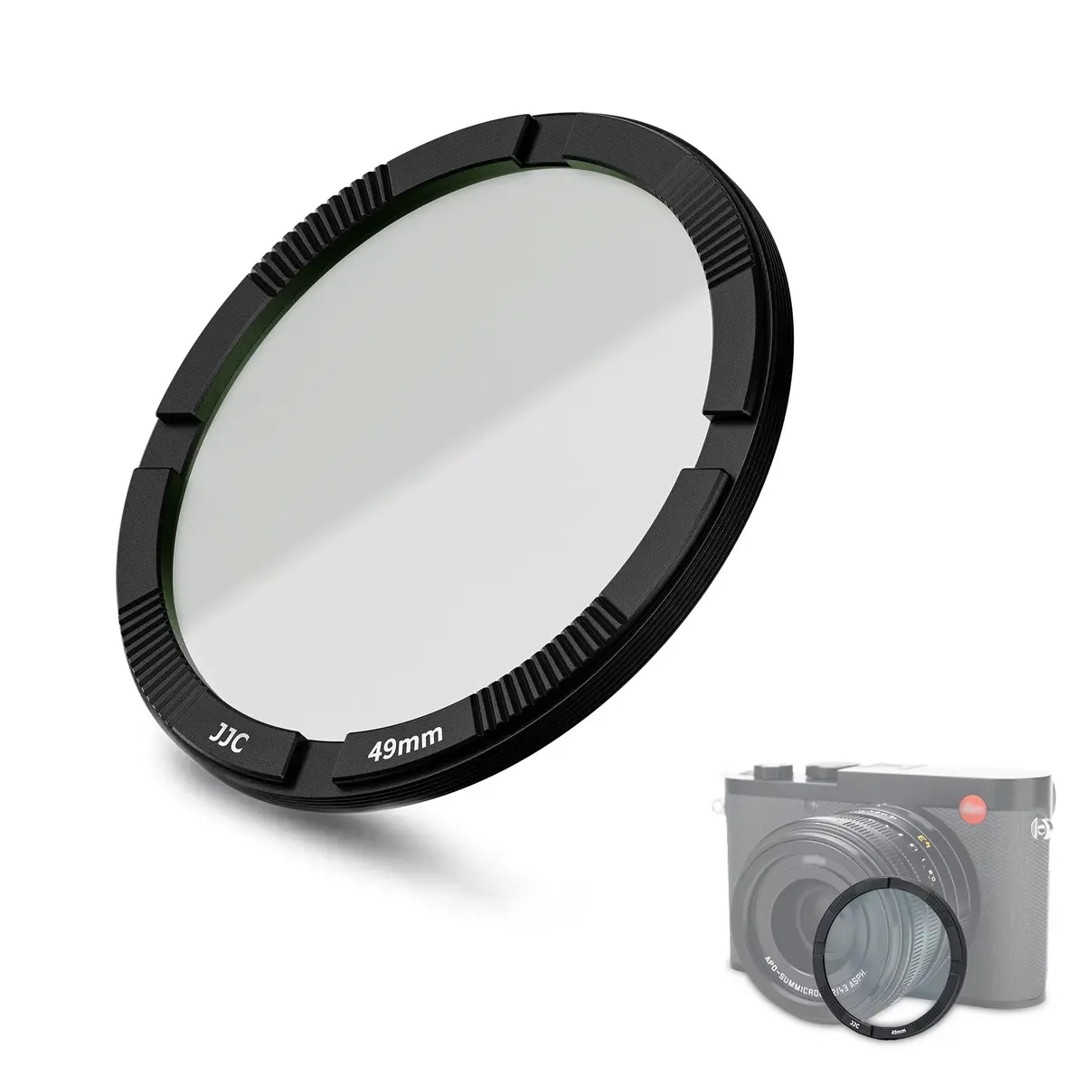 JJC Ultra Slim UV Filter for Leica Q3 43 Q3 Q2 Cameras | 49mm Thread, 3.7mm Frame, 99.3% Light Transmission - main product image