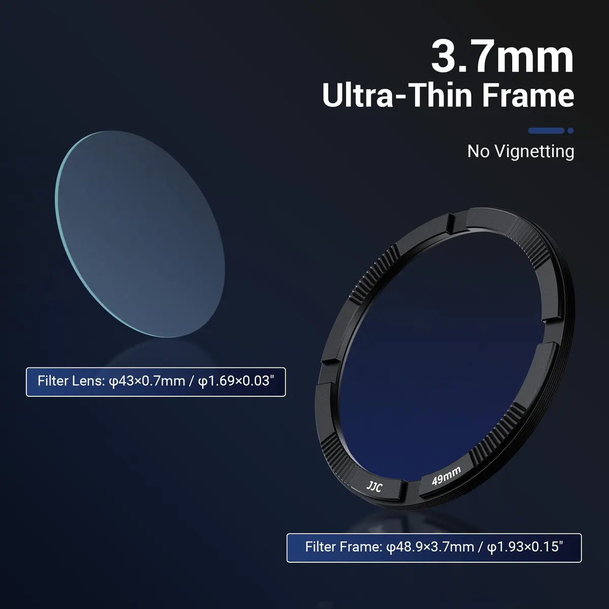 JJC Ultra Slim UV Filter for Leica Q3 43 Q3 Q2 Cameras | 49mm Thread, 3.7mm Frame, 99.3% Light Transmission - view 5