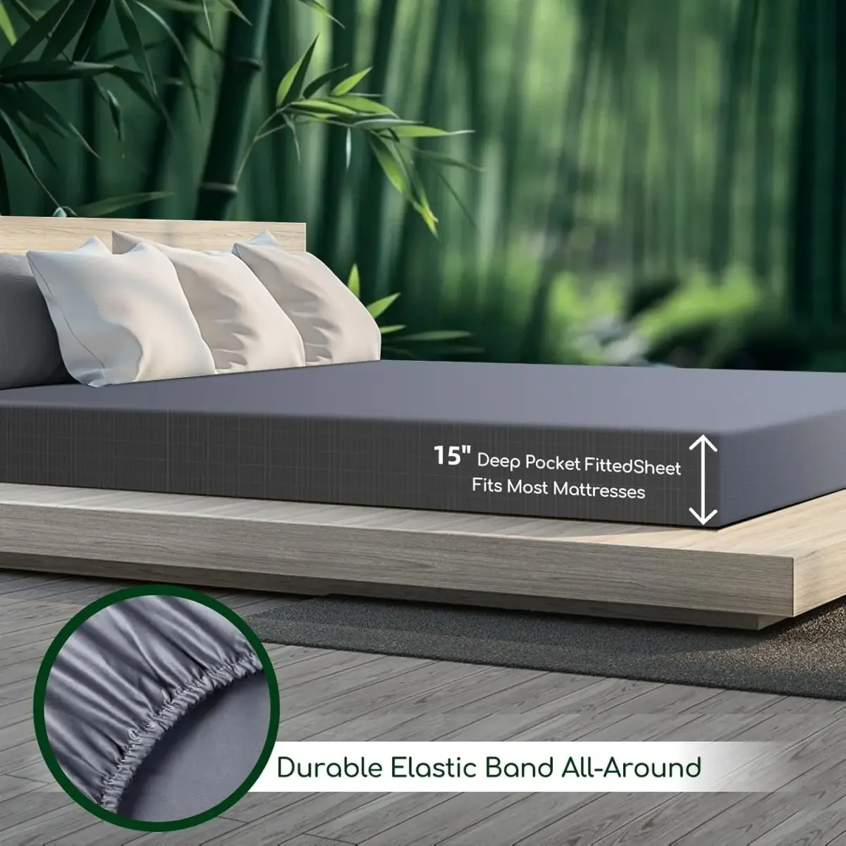 ATE Health Grounding Sheet Queen Size 156 cm x 203 cm (60"x80") | Organic Cotton Silver Fiber for Better Sleep - view 2