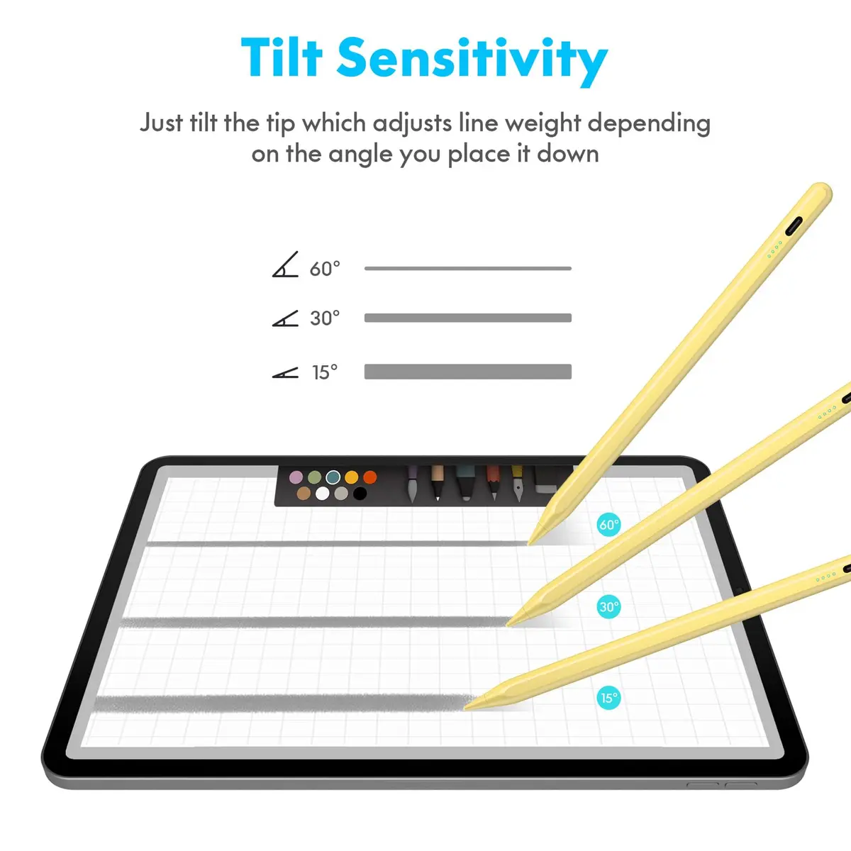Cisteen Stylus Pen for iPad 2018-2026 | Tilt Sensor, Fast Charge, Precise Control - view 5