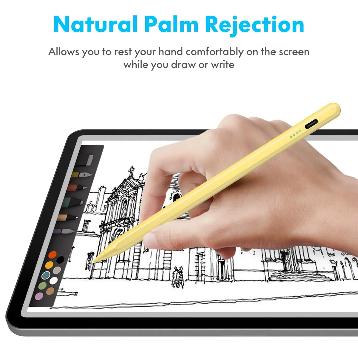 Cisteen Stylus Pen for iPad 2018-2026 | Tilt Sensor, Fast Charge, Precise Control - view 4