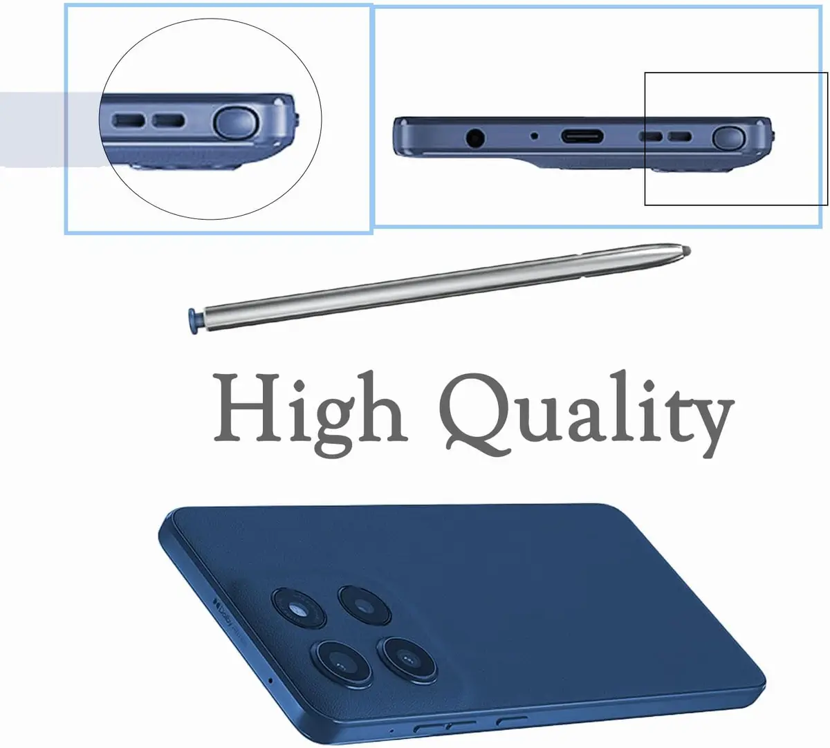 Peixiong Blue 2 Pack Stylus Pen Replacement for Moto G Stylus 2025 | Precise, No Charging Needed - view 3