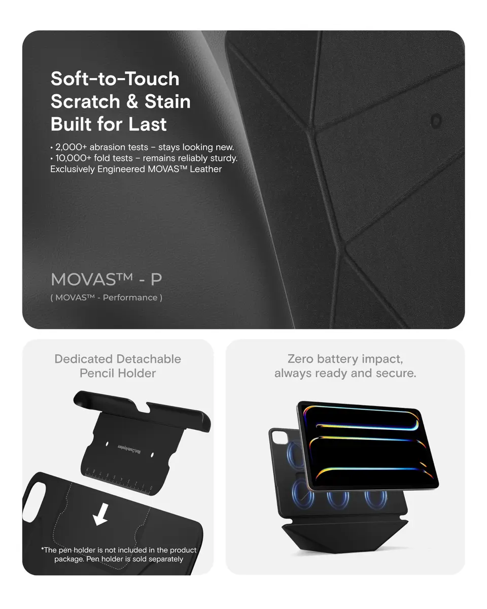 MOFT Dynamic Folio Case for iPad Pro 11 Inch M5 2025 & M4 2024 | 20+ Adjustable Angles, Auto Wake/Sleep, Ultra Thin, Magnetic Support - view 8