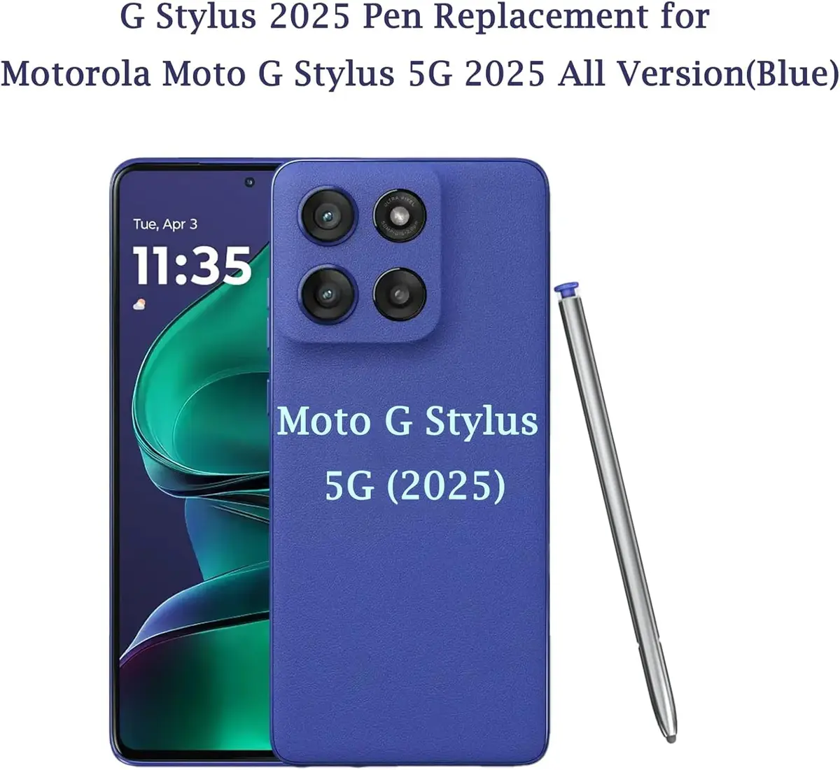Peixiong Blue 2 Pack Stylus Pen Replacement for Moto G Stylus 2025 | Precise, No Charging Needed - view 2