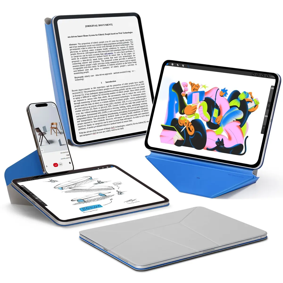 MOFT Dynamic Folio Case for iPad 11th Gen (A16 2025) & 10th Gen (A14 2022) | 298g Ultra-Thin Magnetic Stand Case with 20+ Angles - main product image