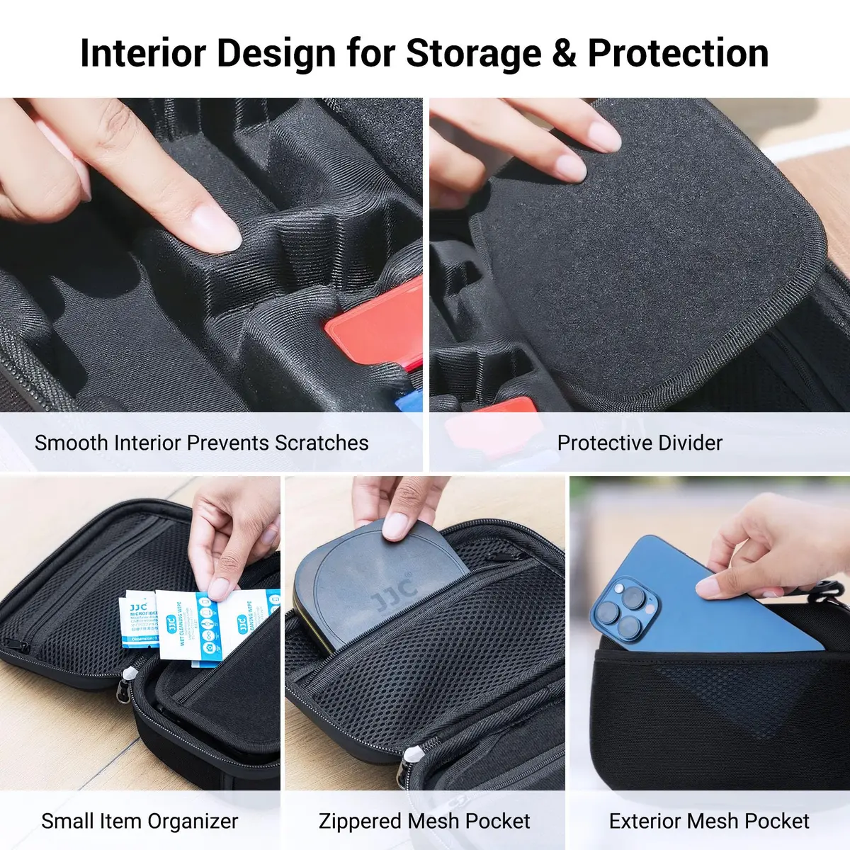JJC Carrying Case for DJI Osmo Pocket 3 & Xtra Muse | Protective EVA Hard Shell Bag for Camera & Accessories - view 5
