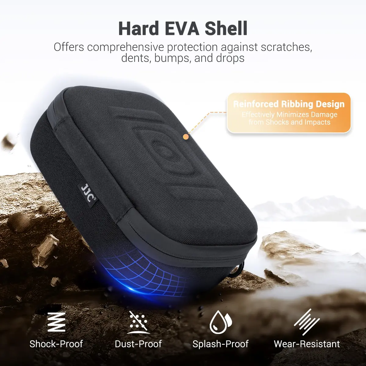JJC Carrying Case for DJI Osmo Pocket 3 & Xtra Muse | Protective EVA Hard Shell Bag for Camera & Accessories - view 3