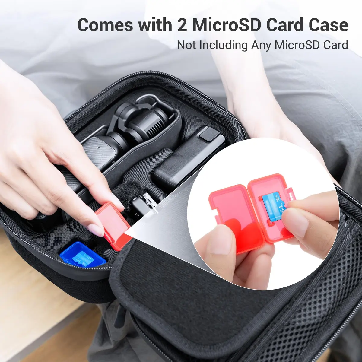 JJC Carrying Case for DJI Osmo Pocket 3 & Xtra Muse | Protective EVA Hard Shell Bag for Camera & Accessories - view 4