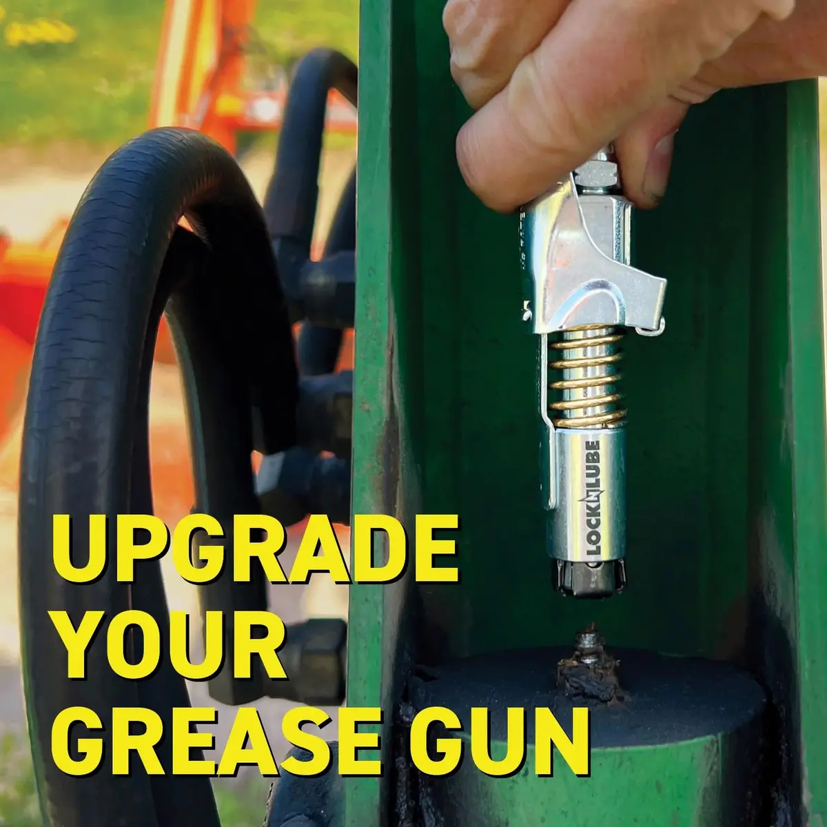 LockNLube Locking Grease Coupler 1/8" NPT 10,000 PSI | Heavy Duty Universal Grease Gun Tip - view 2