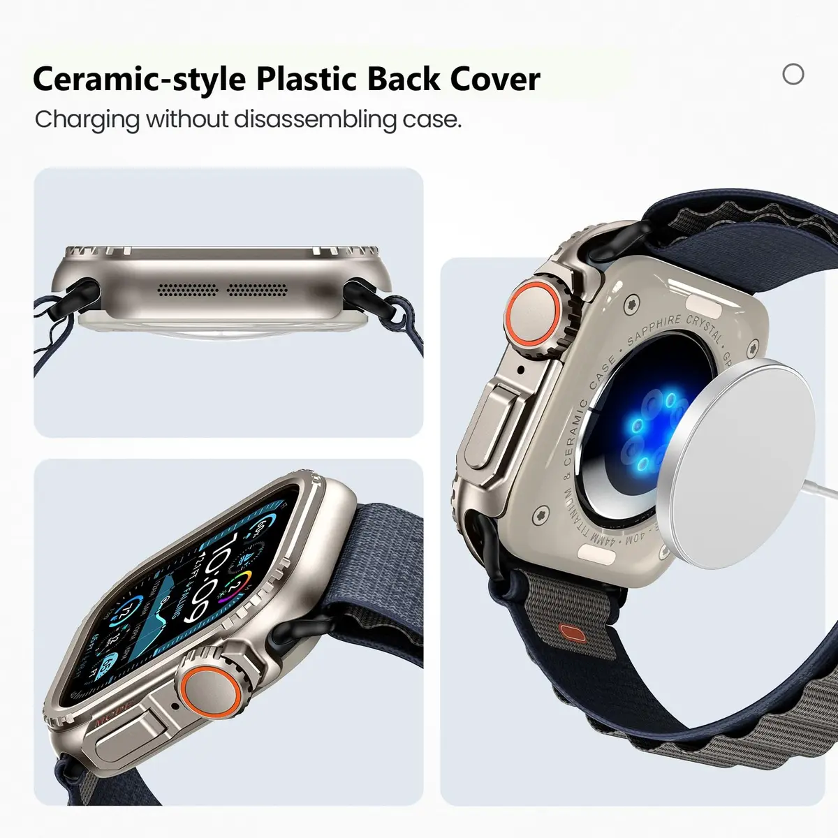 Goton Ultra-Look Metal Case for Apple Watch 42mm Series 6/5/4/SE | Compatible with 42mm/44mm Ultra-Style Conversion - view 5