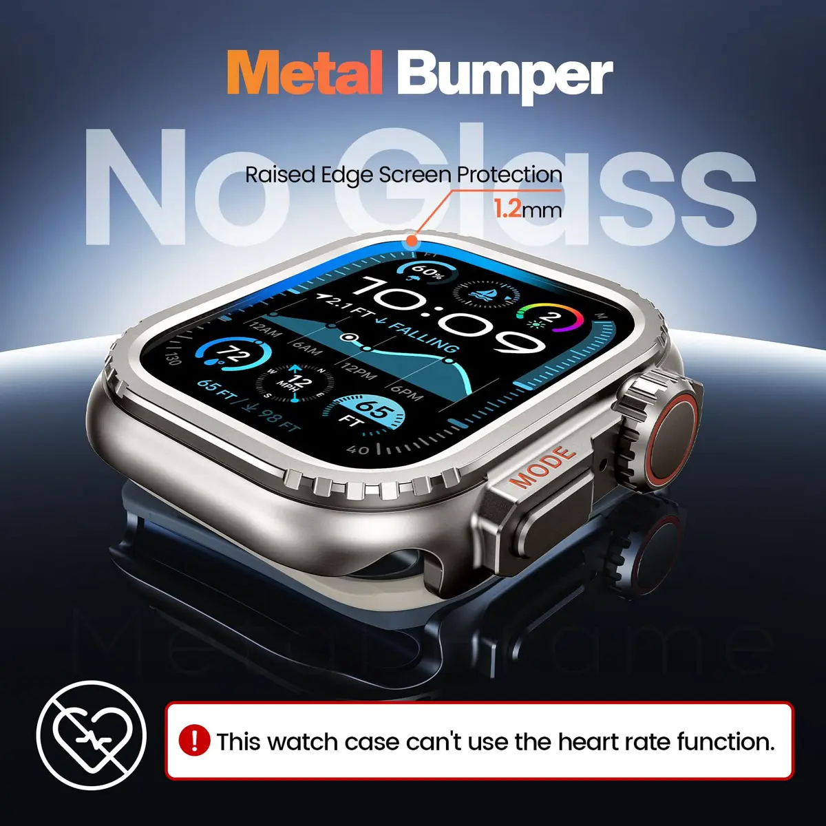 Goton Ultra-Look Metal Case for Apple Watch 42mm Series 6/5/4/SE | Compatible with 42mm/44mm Ultra-Style Conversion - view 3