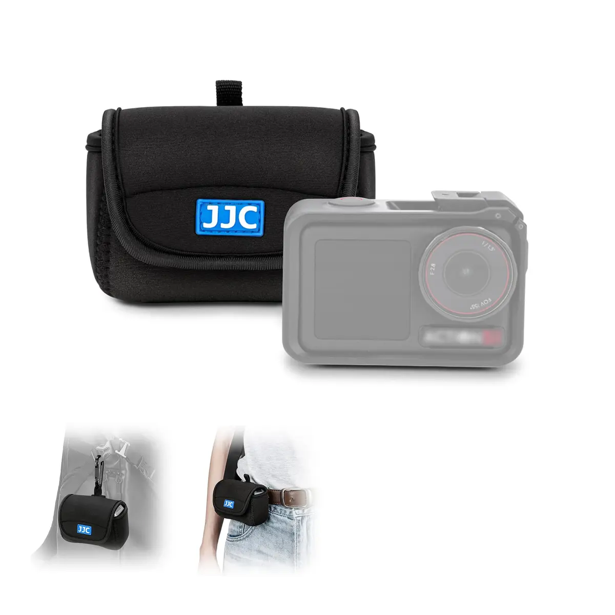 JJC Mini Carrying Case for DJI Action 6/5 Pro Gopro Hero 13 | Splash-Proof Neoprene Compact Bag - main product image