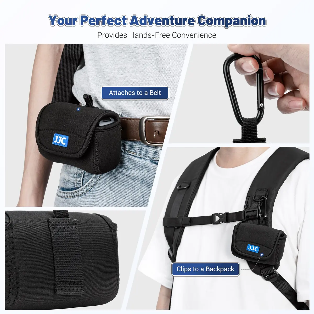 JJC Mini Carrying Case for DJI Action 6/5 Pro Gopro Hero 13 | Splash-Proof Neoprene Compact Bag - view 6
