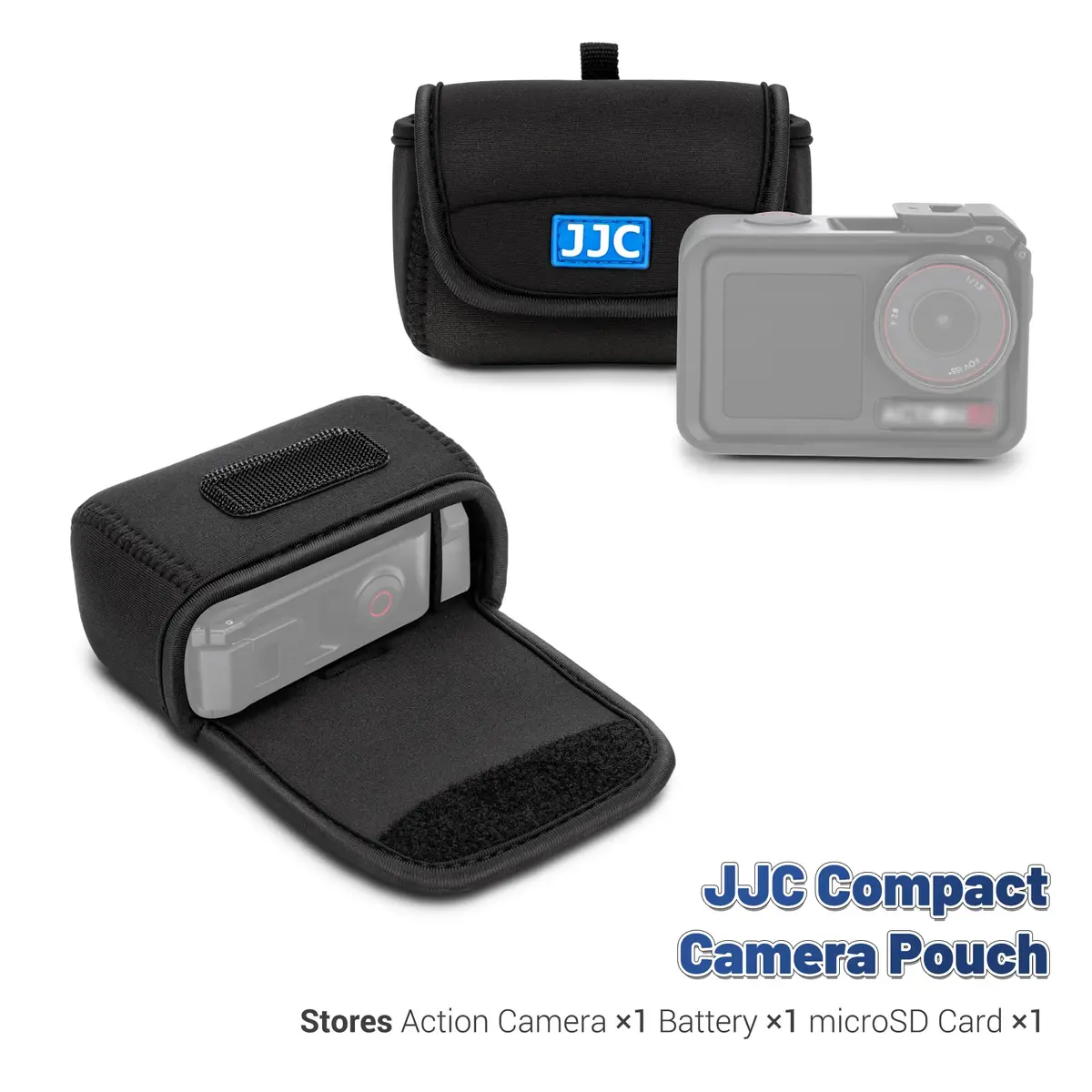 JJC Mini Carrying Case for DJI Action 6/5 Pro Gopro Hero 13 | Splash-Proof Neoprene Compact Bag - view 2