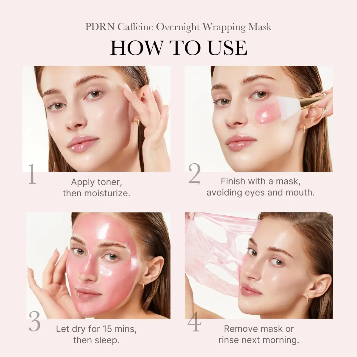 medicube Wrapping Mask PDRN Caffeine 75ml (2.53 Fl Oz) | Overnight Peel Off for Glass Skin - view 5