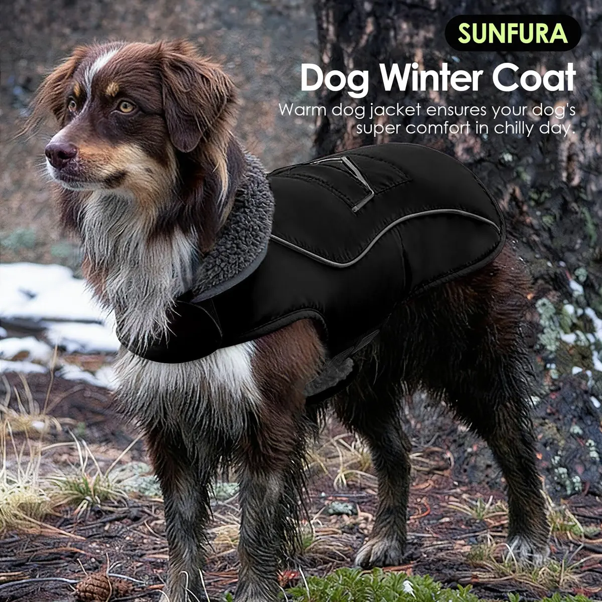 SUNFURA Small Dog Coat, Warm Dog Winter Jacket with Fleece Lined - view 5