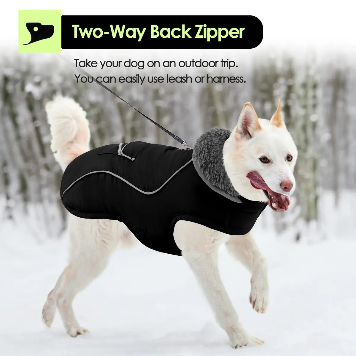 SUNFURA Small Dog Coat, Warm Dog Winter Jacket with Fleece Lined - view 7