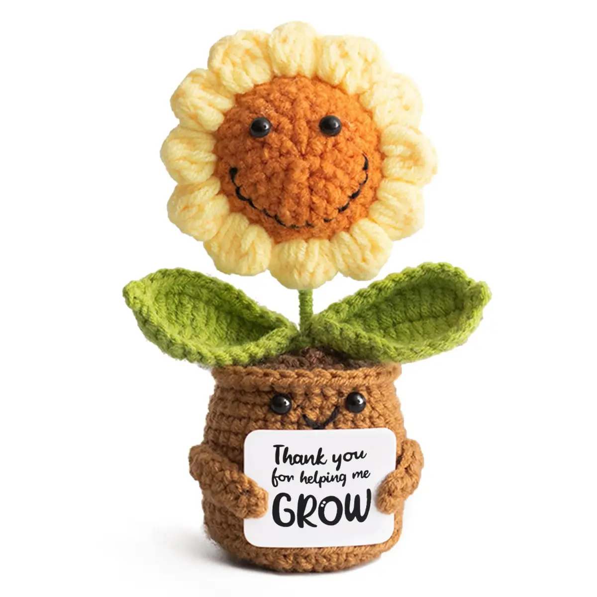 MS ZHENQIAO Sunflower Crochet Flower Pattern 12.7 cm (5 in) | Teacher Appreciation Gift - main product image
