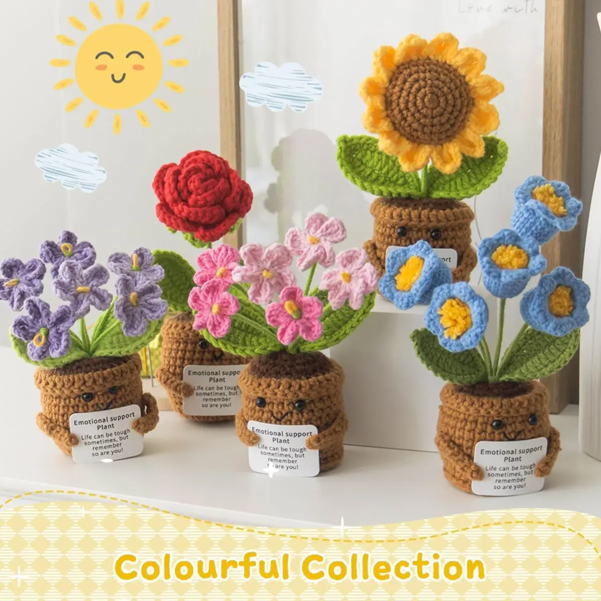 MS ZHENQIAO Sunflower Crochet Flower Pattern 12.7 cm (5 in) | Teacher Appreciation Gift - view 7