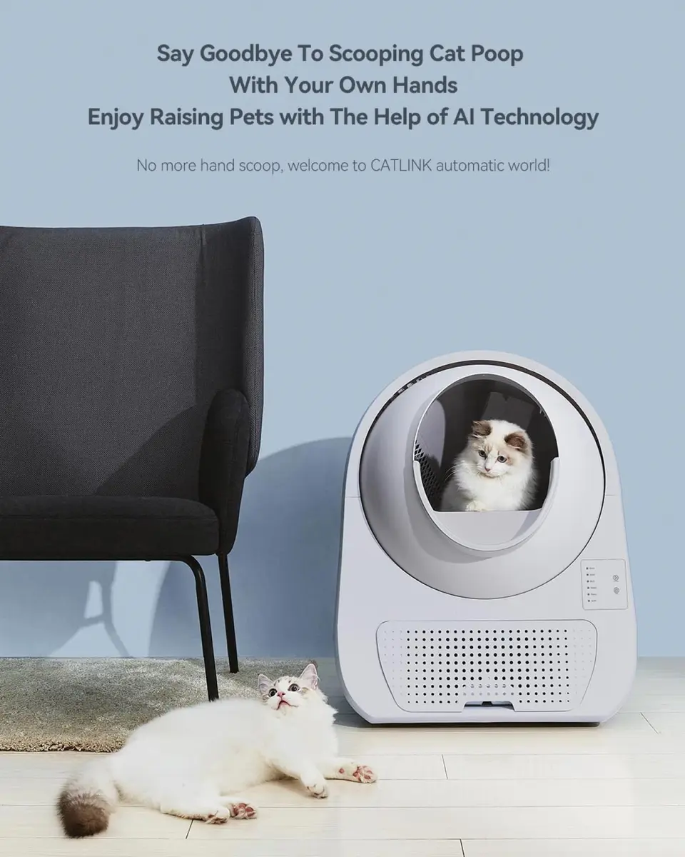 CATLINK Self-Cleaning Litter Box for Cats 3.5–22 lbs | Advanced Safety & Odor Control - view 2