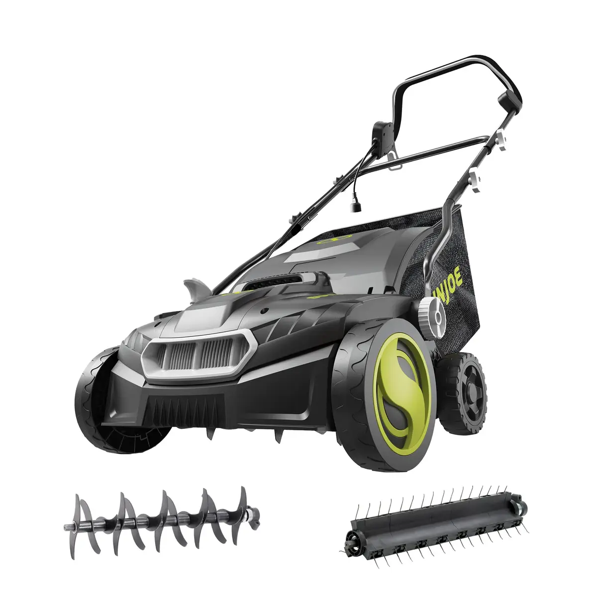 Sun Joe Corded Dethatcher & Scarifier with 13.2-Gal Bag | 15-Inch, 15-Amp Heavy-Duty Lawn Care - main product image