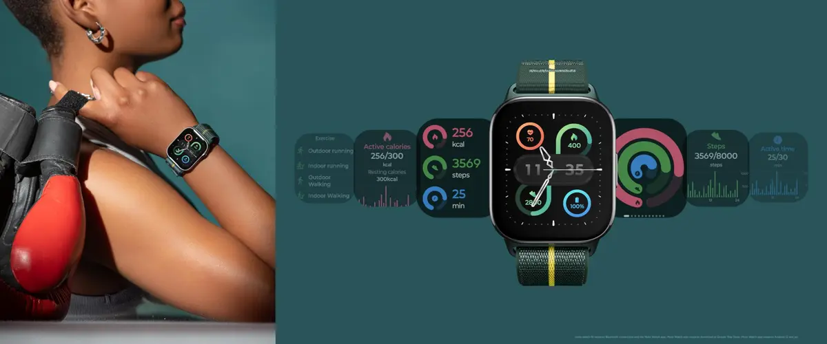 Motorola Moto Watch fit 1.9" OLED Display | Fitness & Sleep Tracker, Waterproof, Android Compatible - view 3