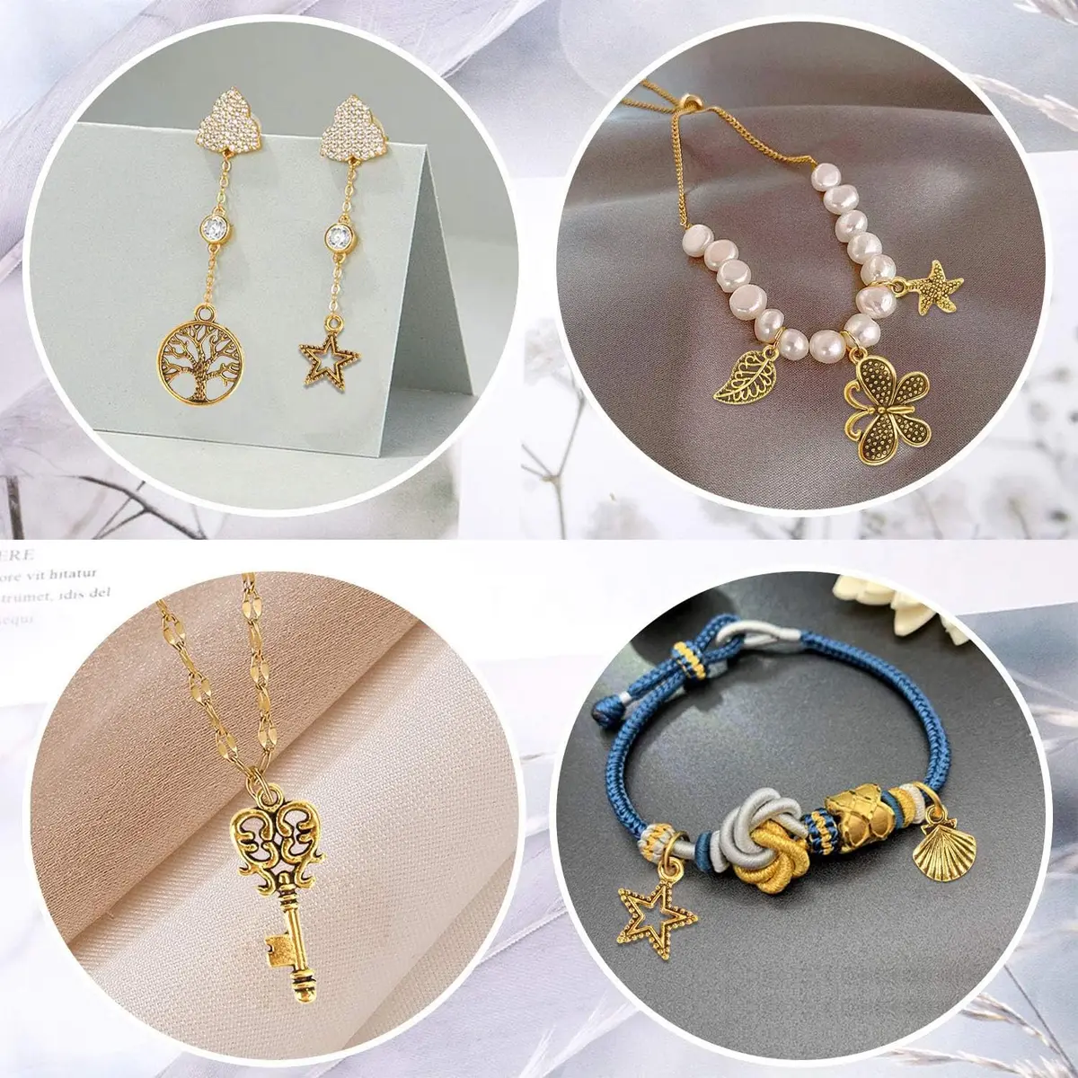 YouLuo Mixed Enamel Charms for Jewelry Making, 50Pcs KC Gold Alloy Charm Pendants | Assorted Designs - view 5