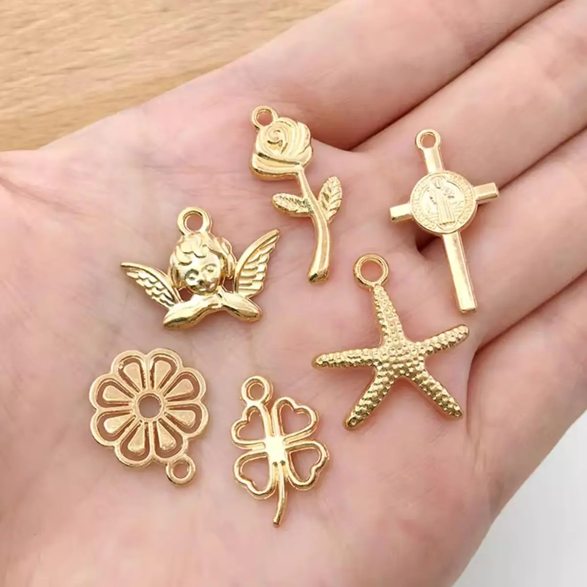 YouLuo Mixed Enamel Charms for Jewelry Making, 50Pcs KC Gold Alloy Charm Pendants | Assorted Designs - view 4