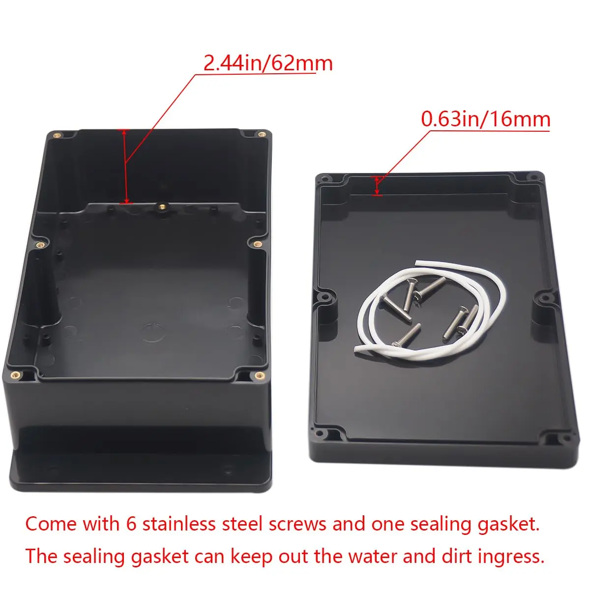 Otdorpatio ABS Plastic Electrical Junction Box 230x150x87 mm | IP65 Waterproof DIY Power Enclosure - view 4