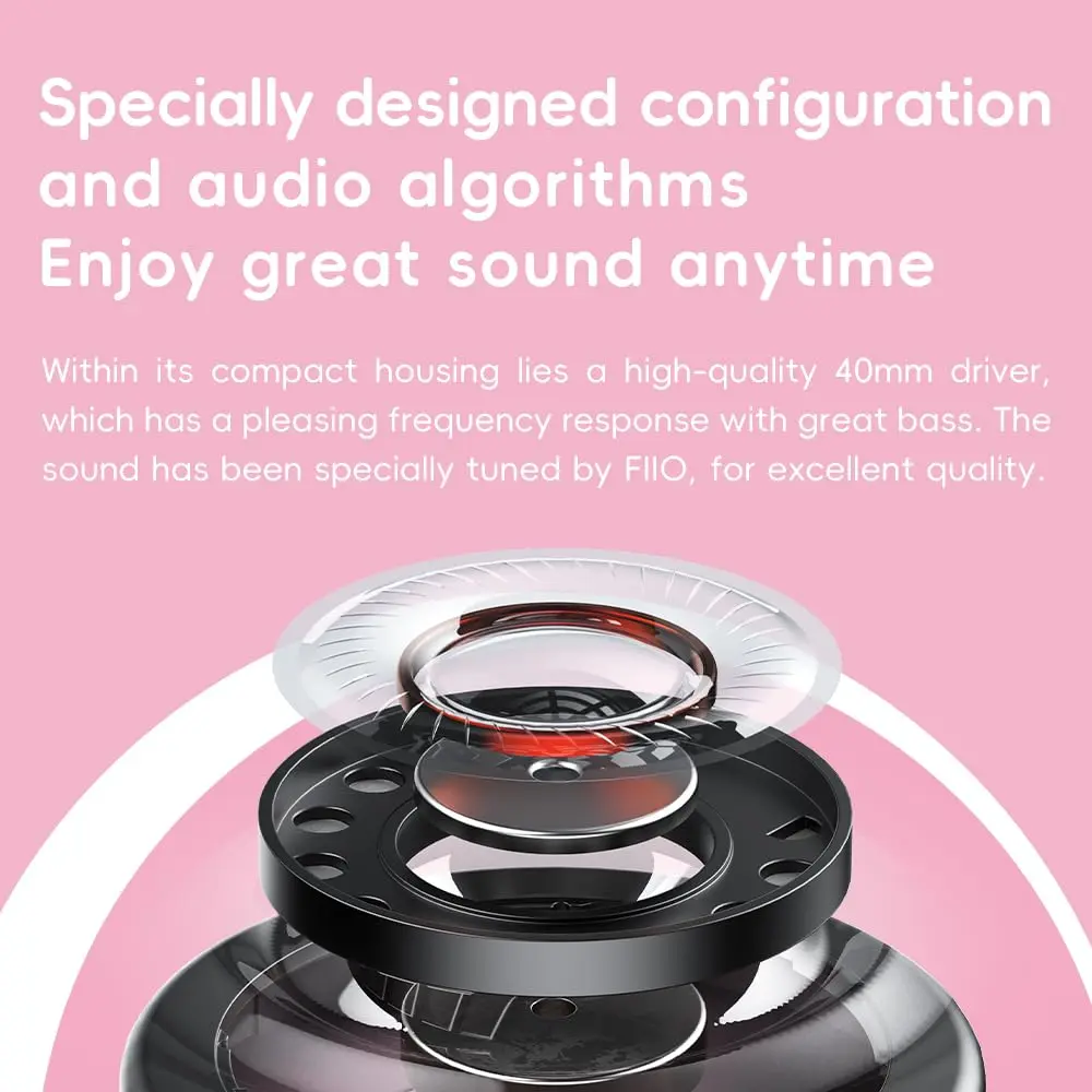 FiiO Anytime Active Noise Cancelling Bluetooth 5.4 Headphones, 58H Playtime, Titanium Gold - view 5