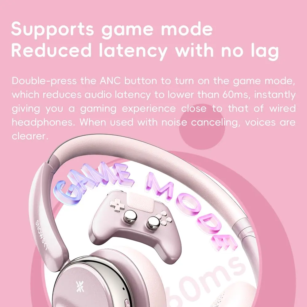 FiiO Anytime Active Noise Cancelling Bluetooth 5.4 Headphones, 58H Playtime, Titanium Gold - view 7
