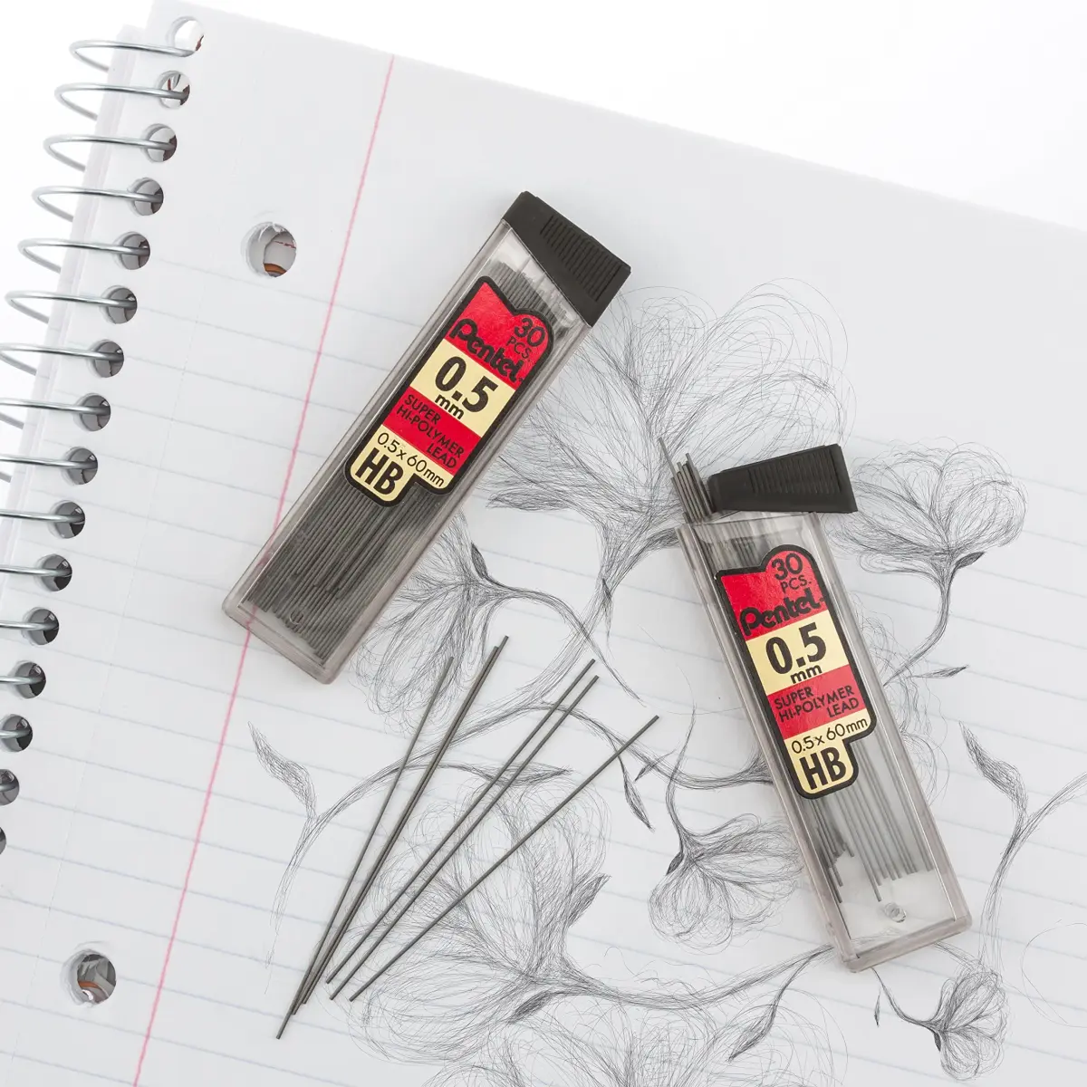 Pentel Super Hi-Polymer Refills 0.5mm HB Lead, 360 Pieces | Smooth Writing for Students & Professionals - view 4